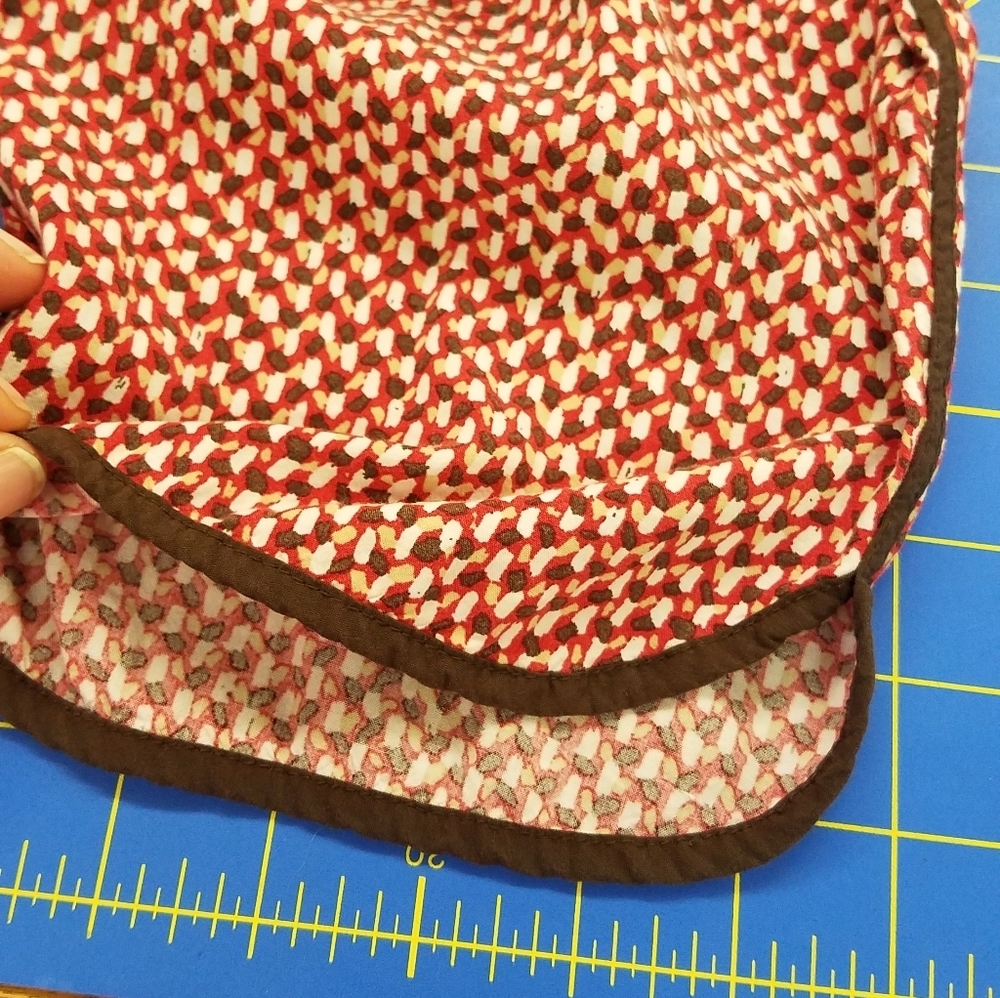 Liz Claiborne Woman Red & Brown 1X 100% Rayon - Picture 7 of 7